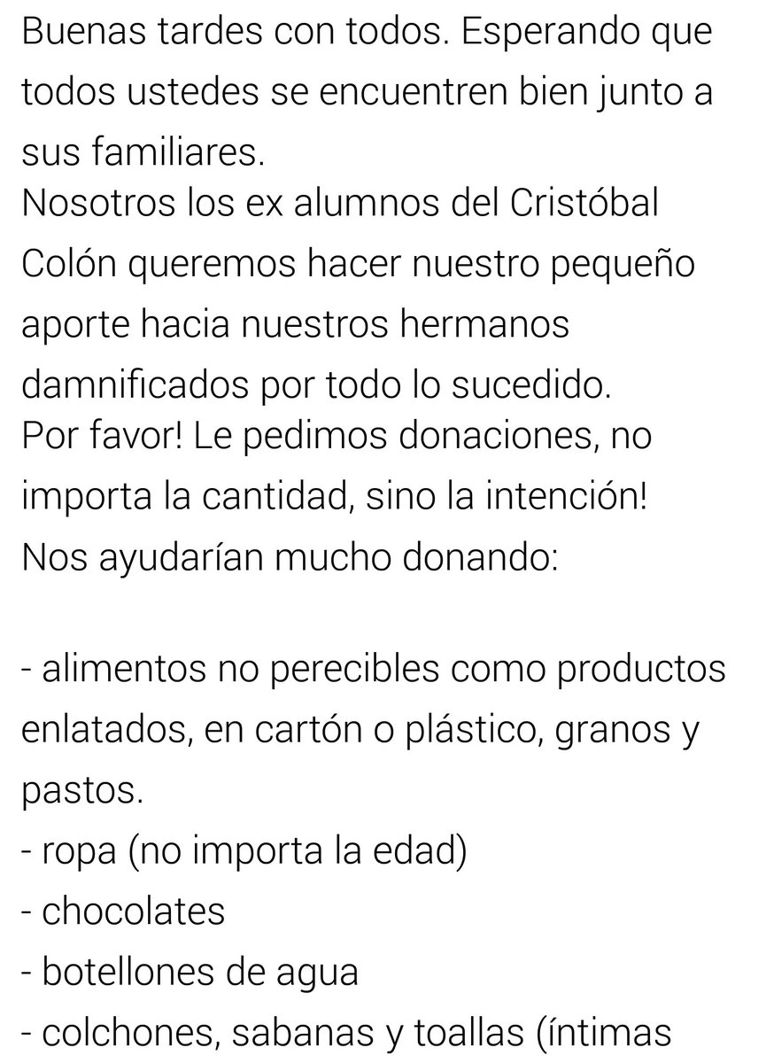 SebasMerizalde_'s tweet photo. Los cristobalinos también ayudan. RT https://t.co/uDLlFwfRSR
