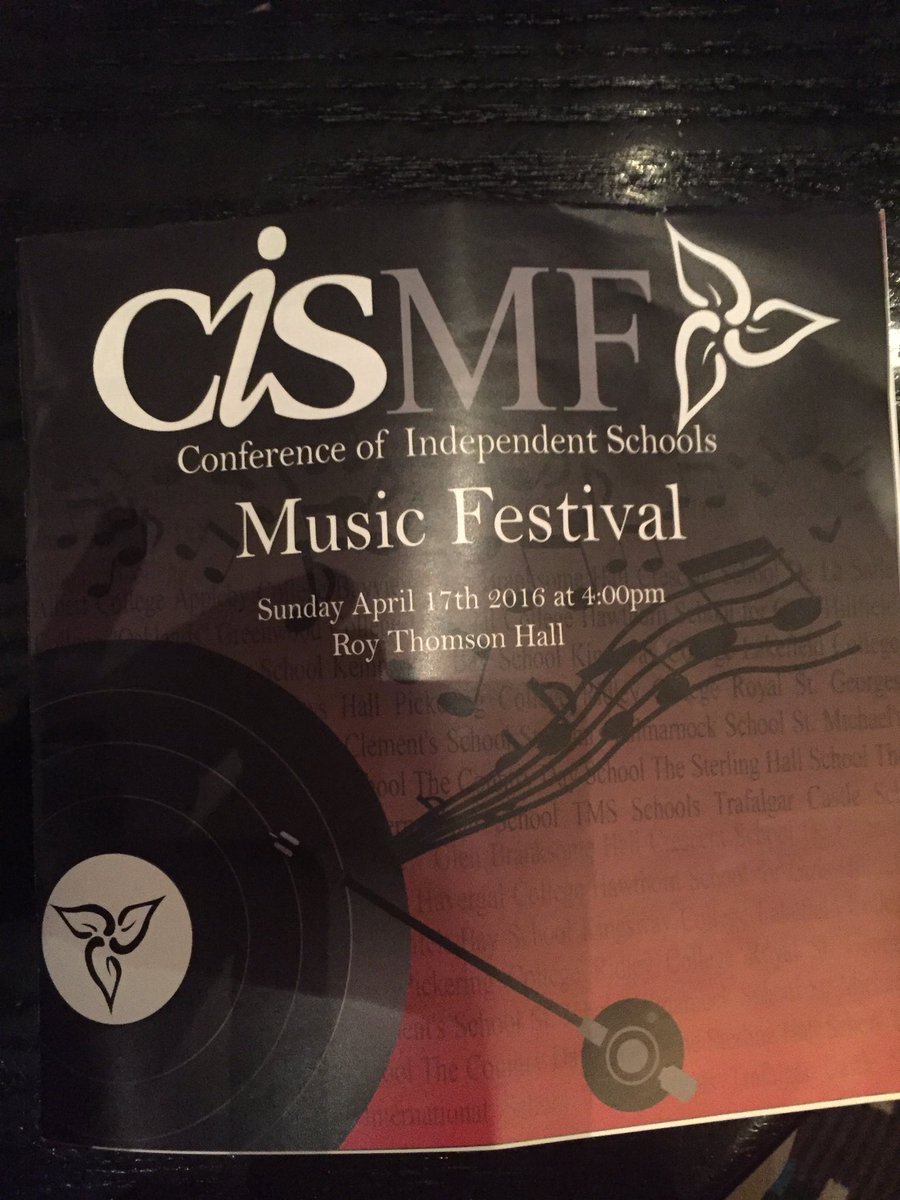 Congrats to our Choir and teacher and guest conductor, Mr. Fix on a wonderful performance <a href="/CISMF/">CISMF</a> <a href="/roythomsonhall/">Roy Thomson Hall</a>