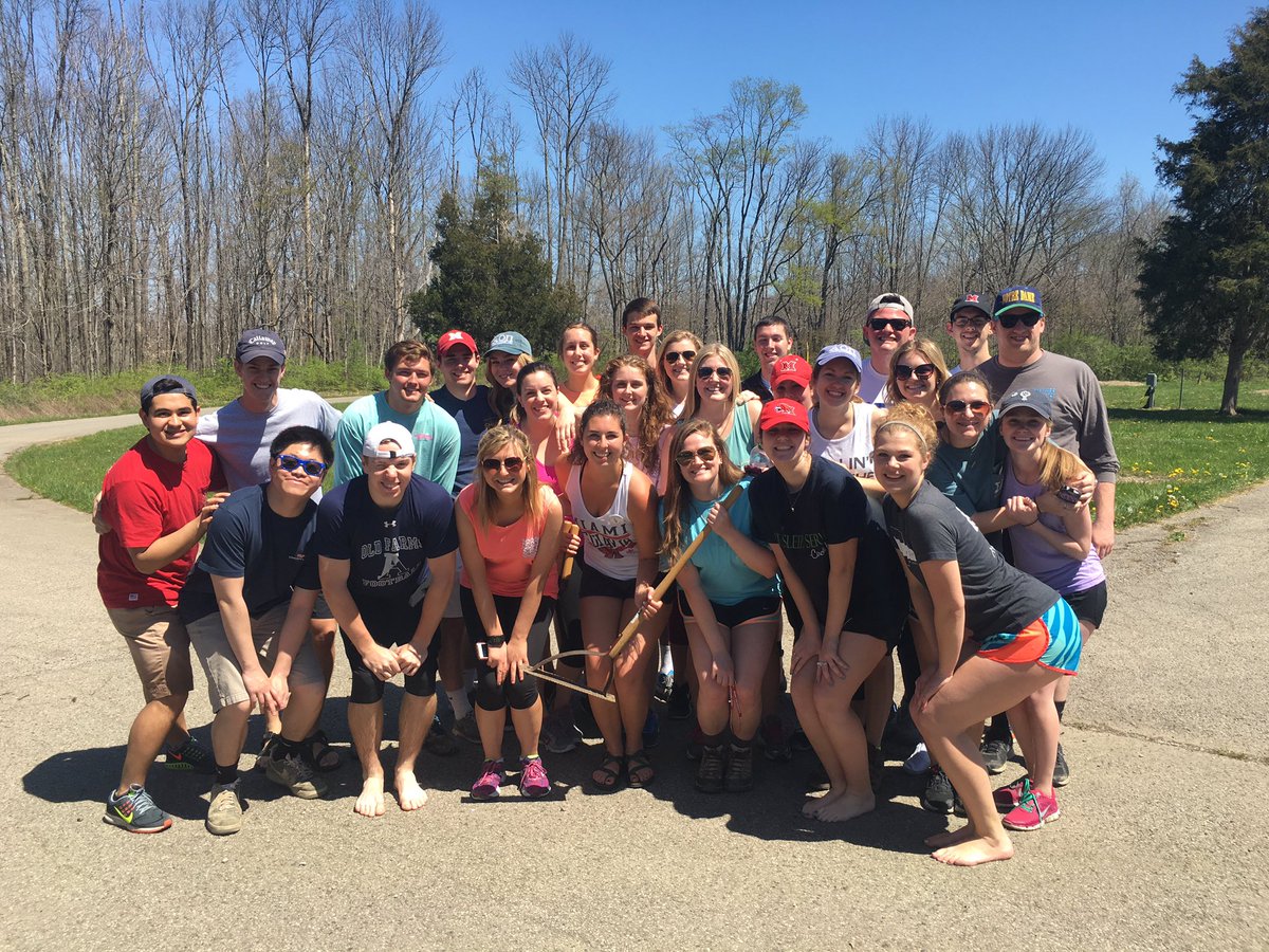 Great day volunteering at Hueston Woods today with AOII!