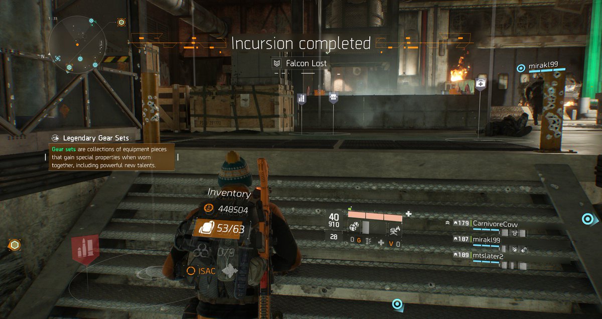 TRAPARMY's tweet photo. First full clear of falcon lost in #TheDivision 
@Thebrokenhalotv @SiphsCow https://t.co/SIAe9zorCA