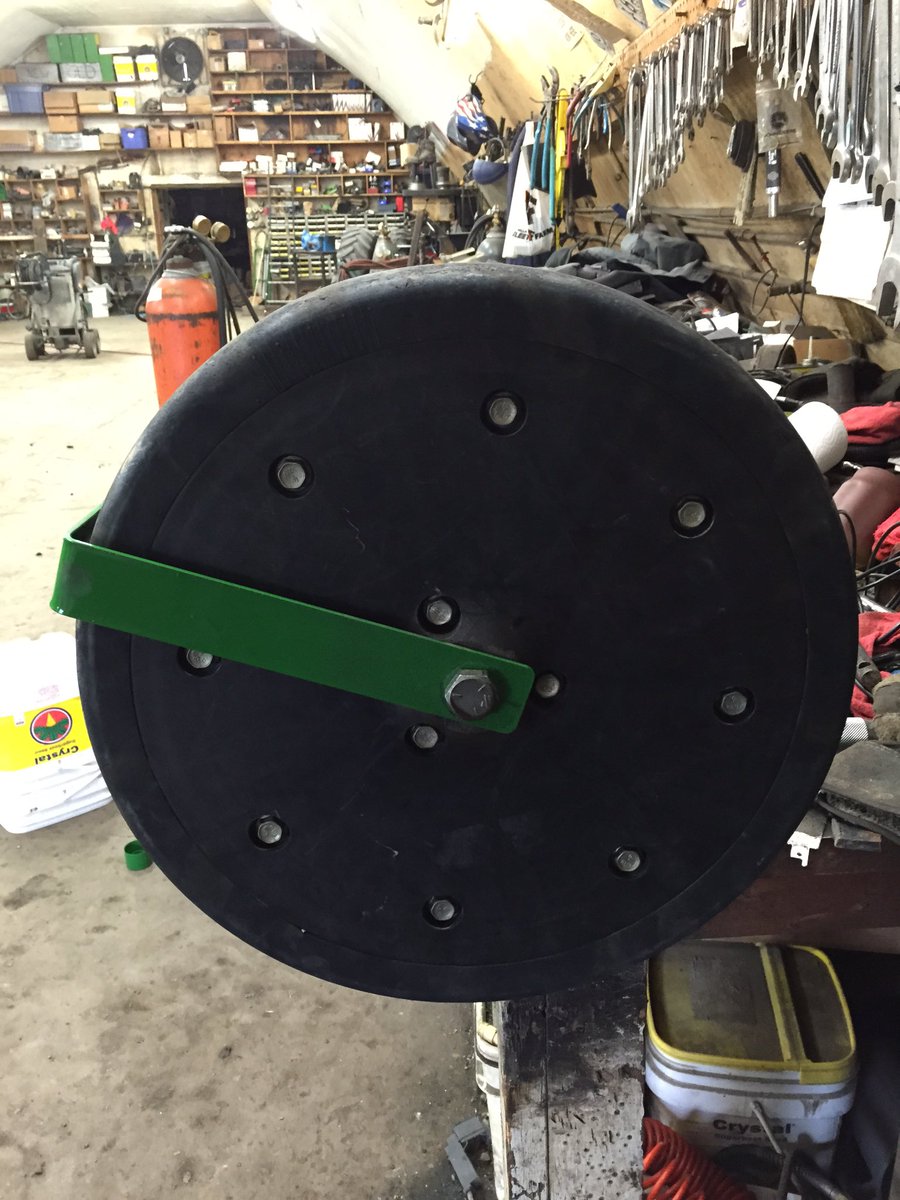 BBFarming's tweet photo. No more build up going to happen on the1895 air drill. Mounts at any angle and moves with gauge wheel. #letsgomuddin https://t.co/MS0nYIMz2q