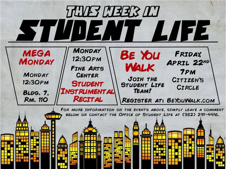 CFStudentLife's tweet photo. #ThisWeekInStudentLife #CFStudentLife #StudentActivities #GetInvolved #CollegeLife https://t.co/D8Vp1zmfMv