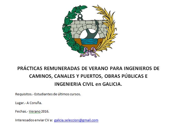 SelectRRHH's tweet image. Si quieres hacer práctcas de #Ingnieria de Caminos Civil este verano 2016 envia tu CV a galicia.seleccion@gmail.com