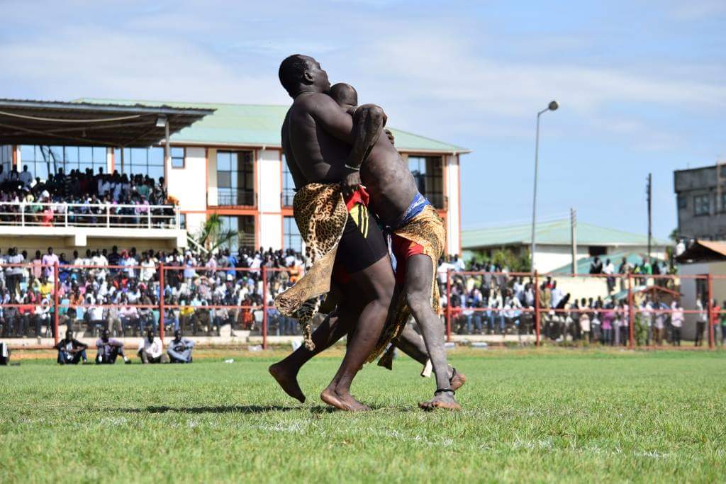 Ougasam's tweet photo. #SouthSudan grand wrestling championships in #Juba. #WrestleMania #Wrestlingforpeace https://t.co/lhY2GRX82y