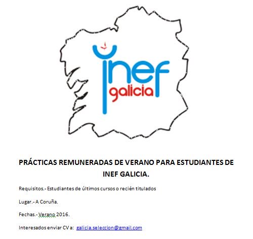 SelectRRHH's tweet image. Si quieres hacer prácticas de #Inef este verano envía tu CV a galicia.seleccion@gmail.com (también recién titulados)