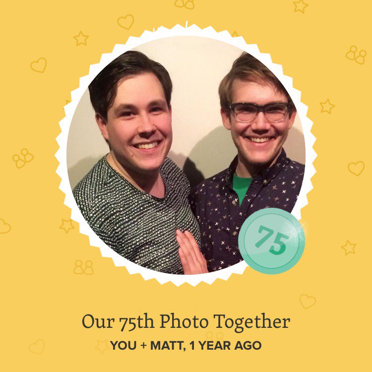 mikewachowiak's tweet photo. What a strange thing to celebrate @timehop @MattieGilbs https://t.co/f5vXxCco5c
