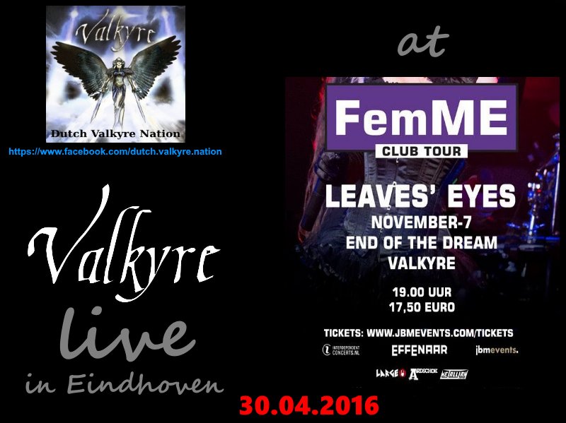 BeNeF666's tweet photo. Next gig of @ValkyreBe : FemME Club Tour, #Eindhoven with @Leaves_Eyes @november7ch #femalefrontedmetal #metal https://t.co/MlSLr70dHn