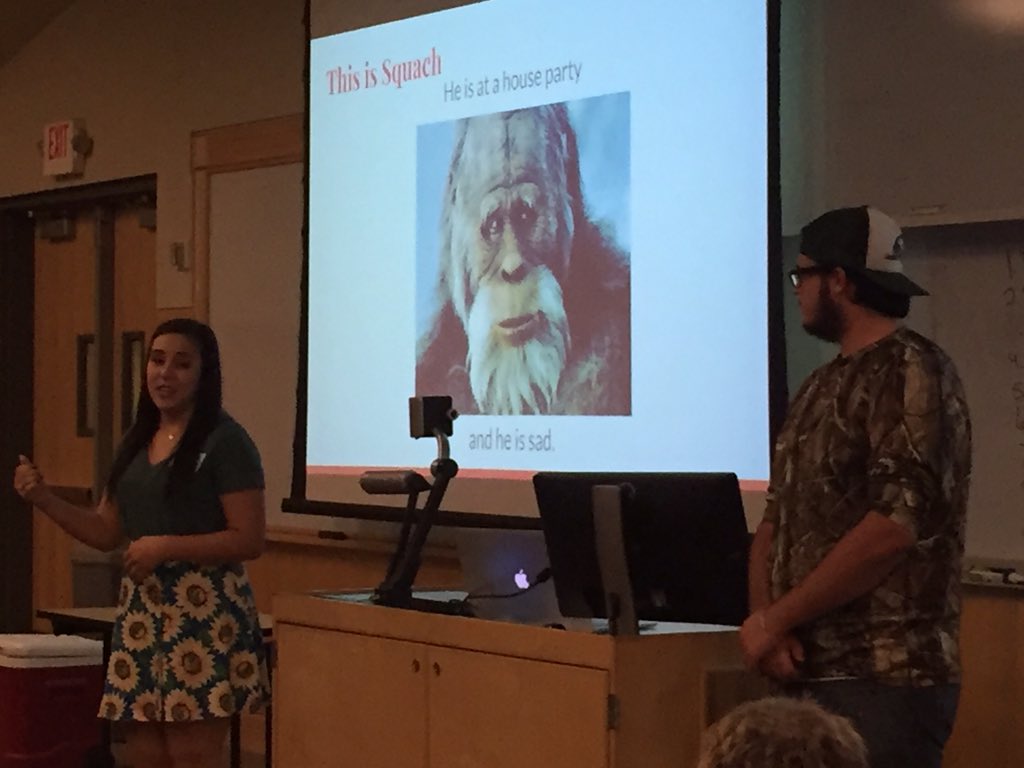 aspire2bu's tweet photo. Sasquatches presenting at #3dstxst @txstate_cea https://t.co/l7g7k4C2sh