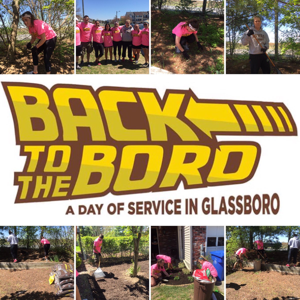 A great day giving back to the town we get to spend the year in! #RUWS #BackToTheBoro #WhoWeR <a href="/rowanathletics/">Rowan Athletics</a>
