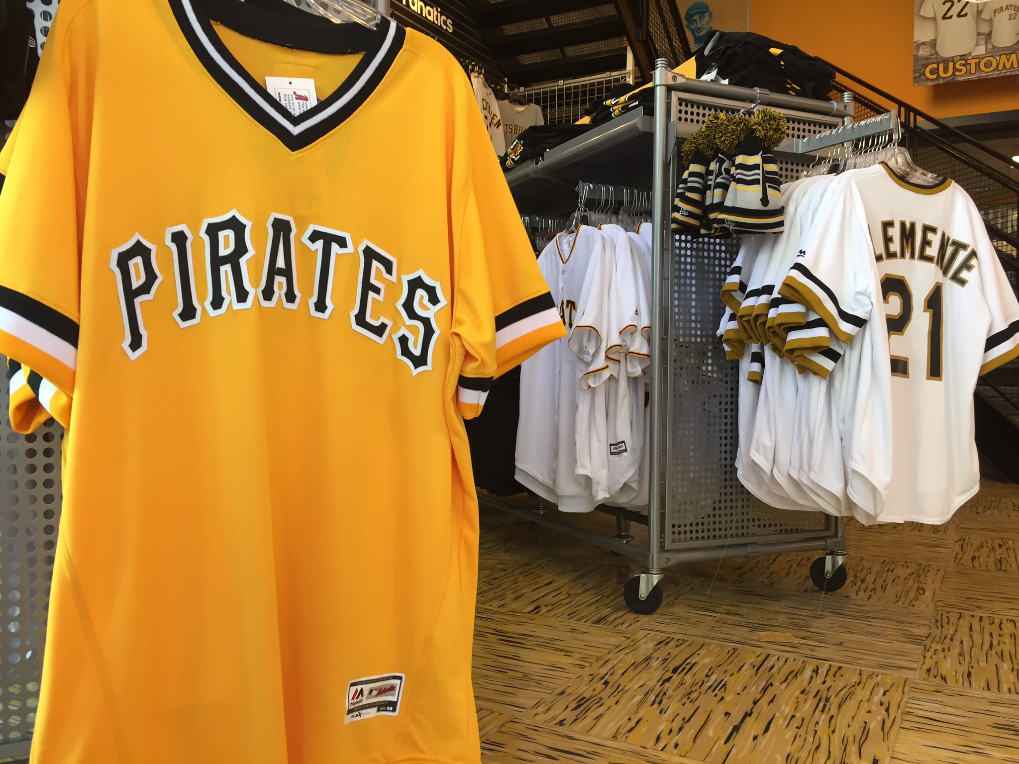 Pittsburgh Pirates on X: Today's jerseys and pillbox caps are on sale NOW  in the #Pirates Clubhouse store!  / X