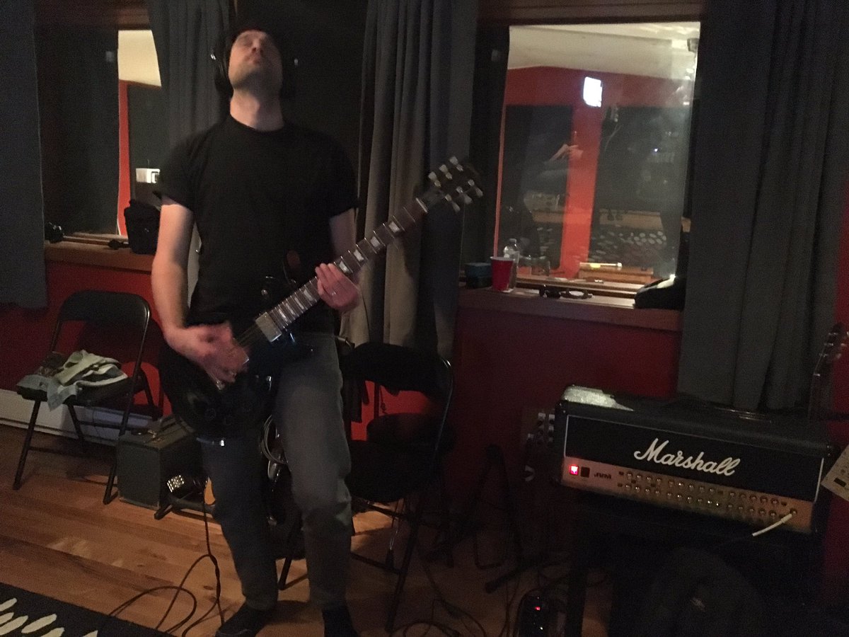 producedbybond's tweet photo. Tracking day 3 with @CRVSADES . Bed tracks for 7 songs almost done! @WolfLakeStudios #recording #killertones #punk https://t.co/cH7lazpVgx
