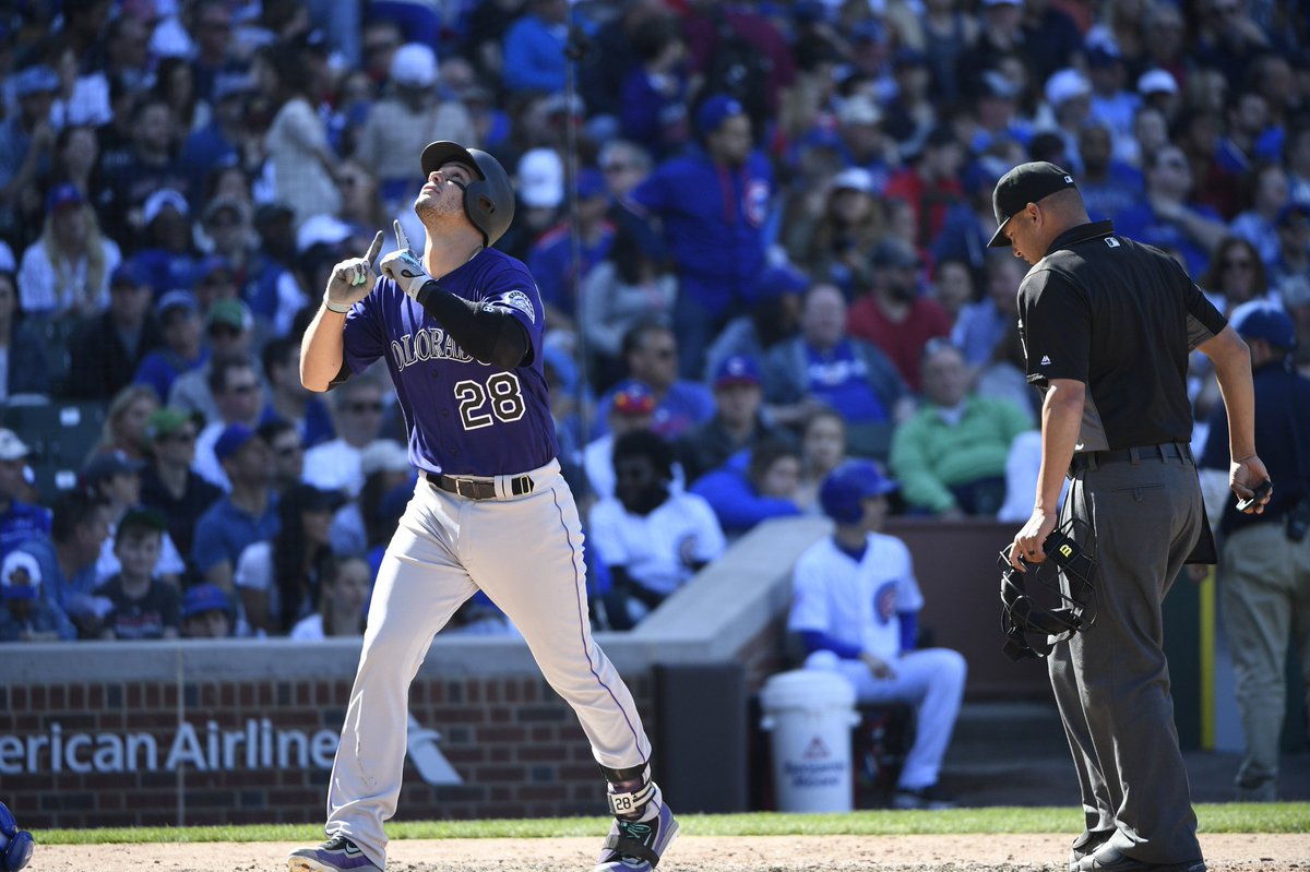 Rockies's tweet image. STEPS OF A NOLAN ARENADO HOME RUN

1. Crush the Ball
2. Toss the Bat
3. Touch Home
4. Celebrate with your Friends