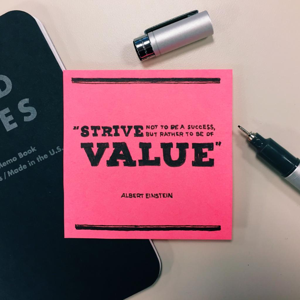 CareerBuilder's tweet photo. "Strive not to be a success, but rather to be of value." 
-Albert Einstein 

Pass it on! https://t.co/T8l5pKA6qk