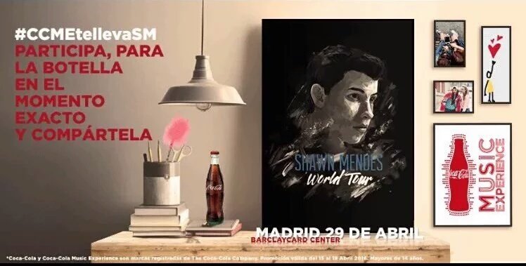ShwanMadrid's tweet photo. #CCMEtellevaSM @CocaCola_es https://t.co/hQrkD6NecX