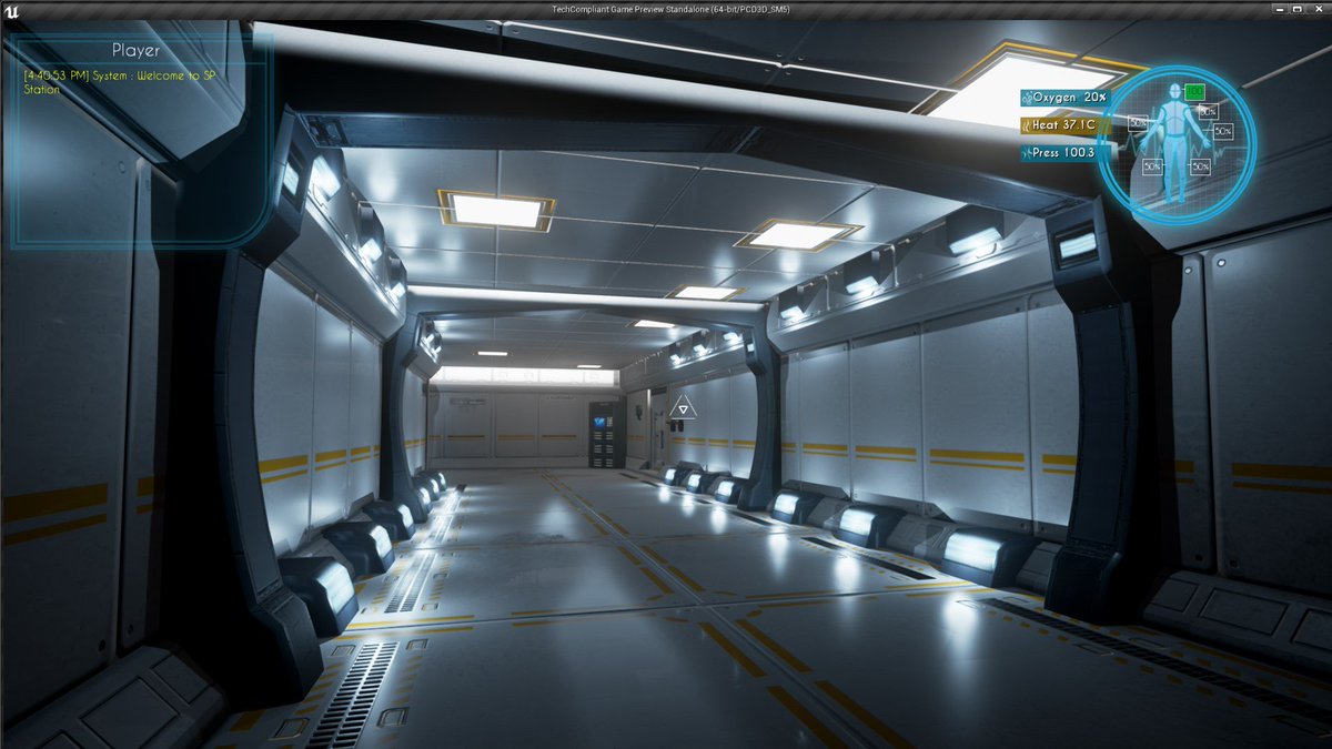 techcompliant's tweet image. Main hallway of the alpha test station! #Polishing #finalsteps #techcompliant #gamedev #indiedev