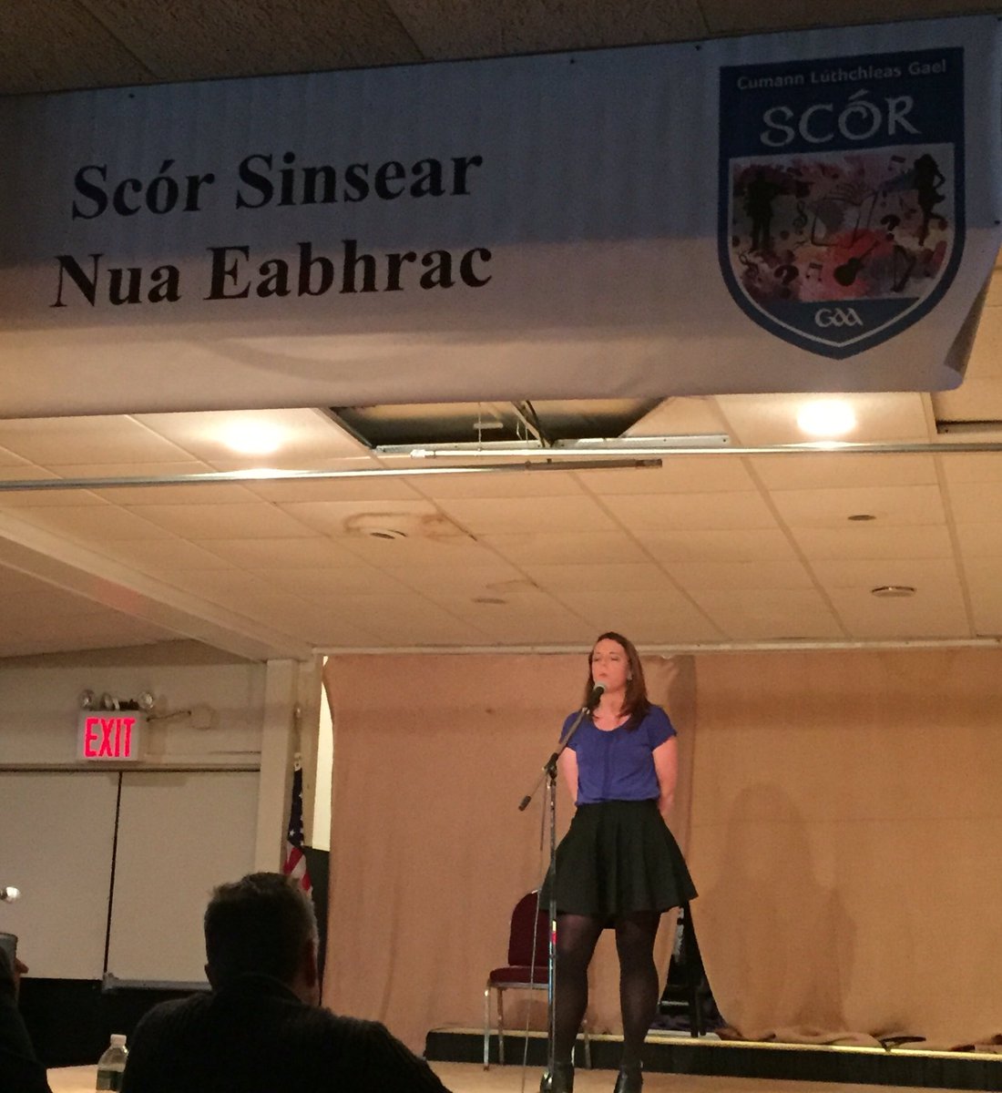 Cavan's Aisling O'Reilly with a lovely version of 'Katie' at <a href="/ScorNYC/">Scór New York</a> #ScórNY