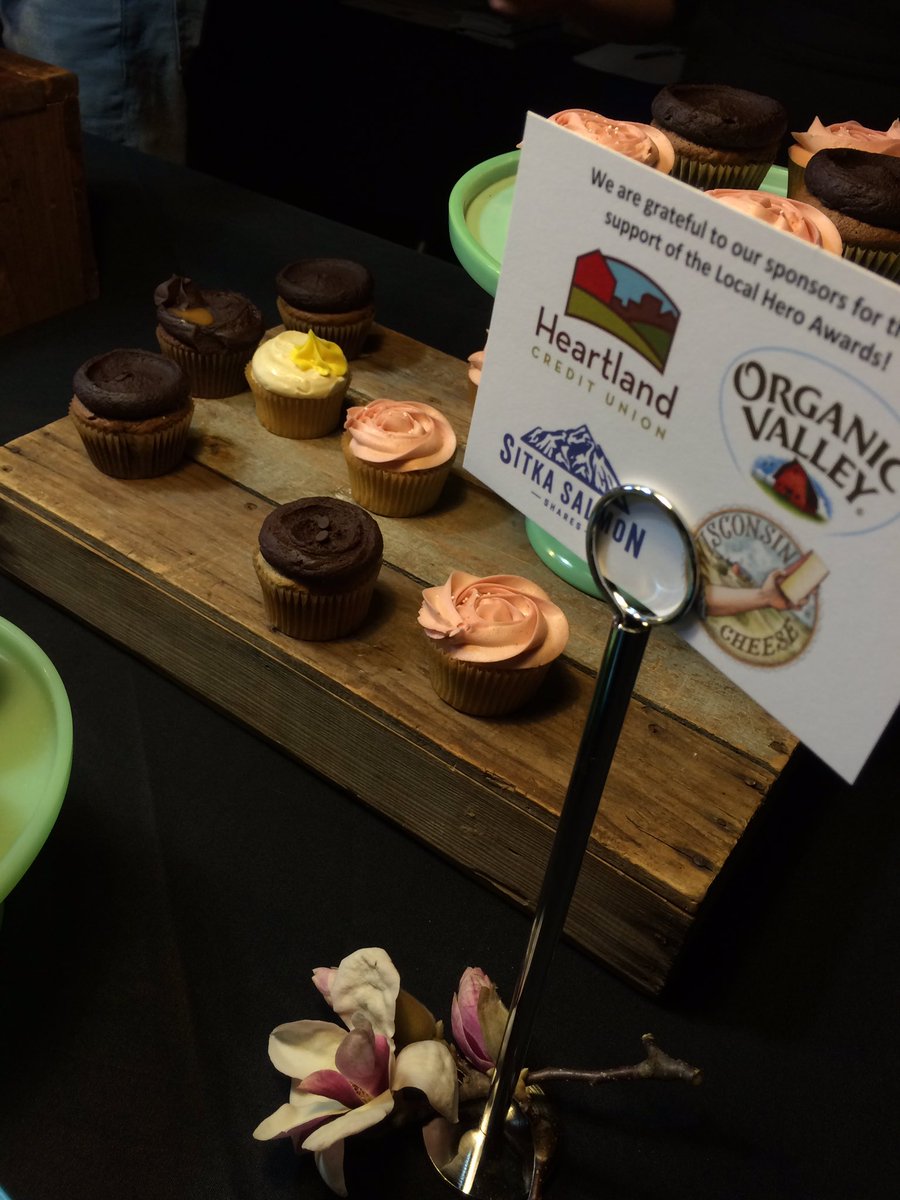EdibleMadison's tweet photo. A HUGE thanks to @heartlandcu and @OrganicValley for helping us honor our Local Heroes tonight! #EMLocalHeroAwards https://t.co/GTqwqxB8Q7