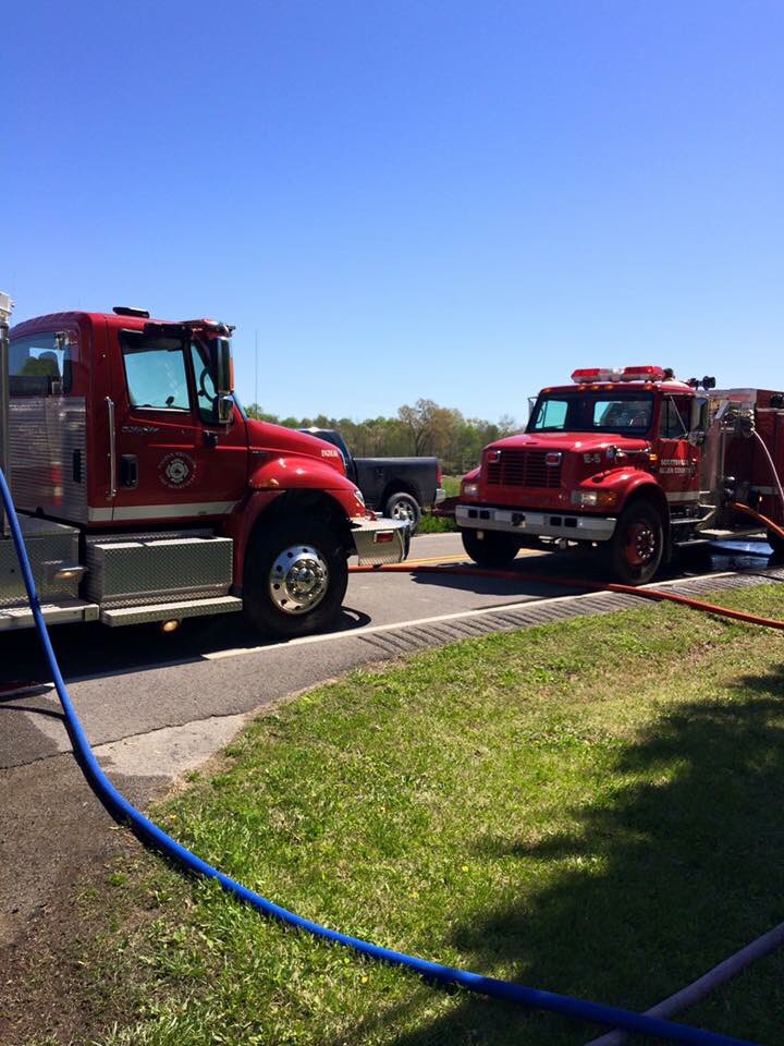 HalifaxFire50's tweet photo. HFD&amp;SFD  worked a structure fire this morning in the 5000 block of Bowling Green Road @joeimel https://t.co/fi8FrJv5Zd
