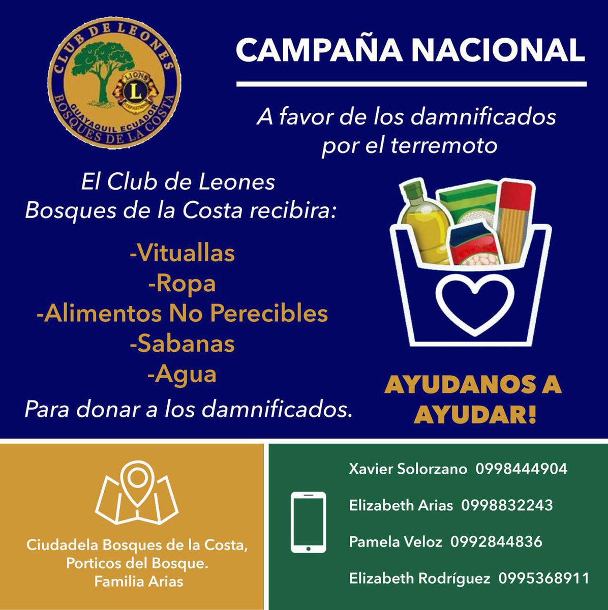 xasaman's tweet photo. @Fusion_UCSG muchachos pls RT en vía a la Costa se recolectara toda la semana https://t.co/RMzJz49PmS