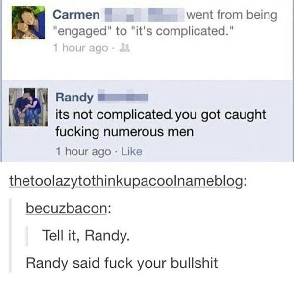 CauseWereGuys's tweet photo. lol Randy is a savage https://t.co/AGKpBKdNir