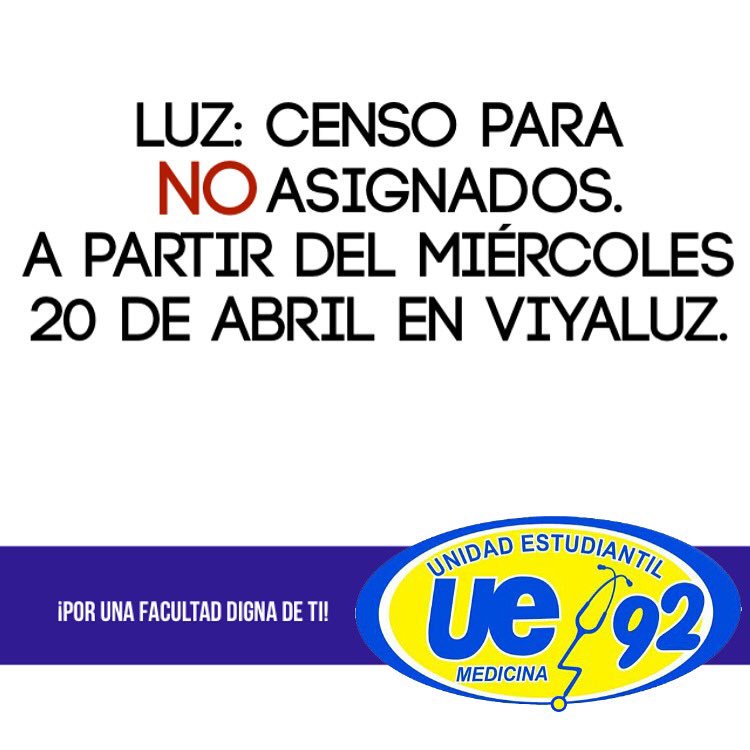 UE92MED's tweet photo. Censo para no asignados. Más información en nuestro instagram @ue92med https://t.co/D4e5AGl6Ui