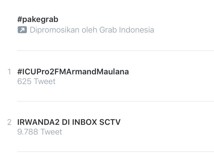 Semangattt kalian. Acara belum mulai tapi sudah diperingkat 2.
IrwanQu paling juara!
IRWANDA2 DI INBOX SCTV