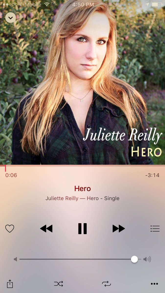 Simply_Random20's tweet photo. @JulietteReilly_  I found Hero on Apple Music!! I had no idea you were on there! :) https://t.co/EkGkHKK8T5