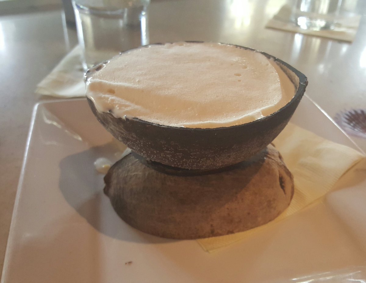 MunchieEats's tweet photo. Of course I had to try the toasted #coconut ice cream in a coconut shell @Uleletampa #foodie #Dessert #treats https://t.co/mXvyJqSqnT