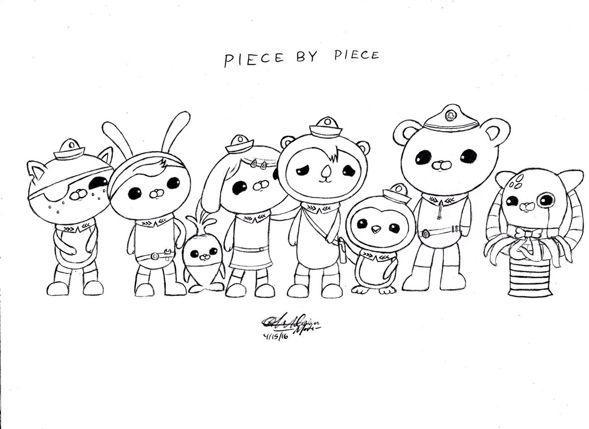 Adrian Mata Piece By Piece Octonauts Drawing Sketch Brownbagfilms Octonauts Pxp Piecebypiece Shellington Dashi