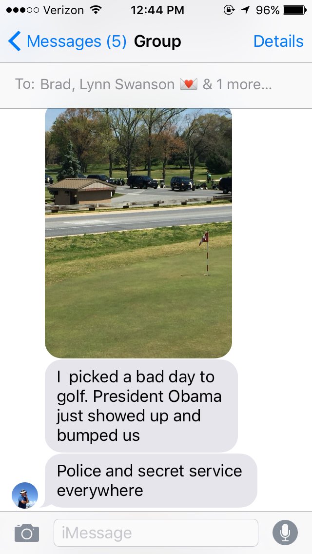 faHANtastic's tweet photo. When your dad plays golf with the president (kind of) #novaprobs https://t.co/wZIXAfL5sL