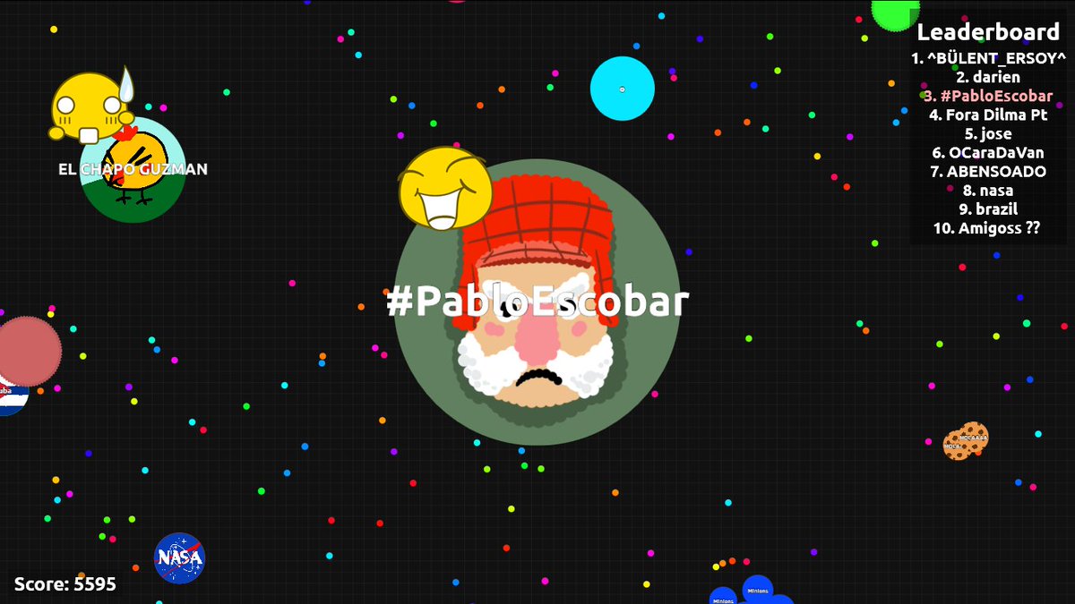 #PabloEscobar vs #Chapoguzmán #Agario #3s Chapo Guzmán, ja ja ja