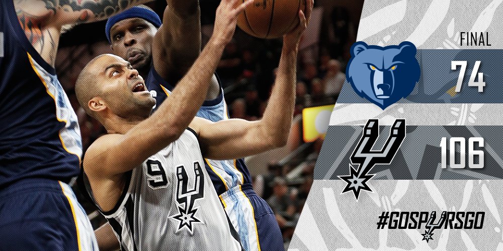 spurs's tweet photo. GAME 1 ✅ https://t.co/FzMILk8SFU