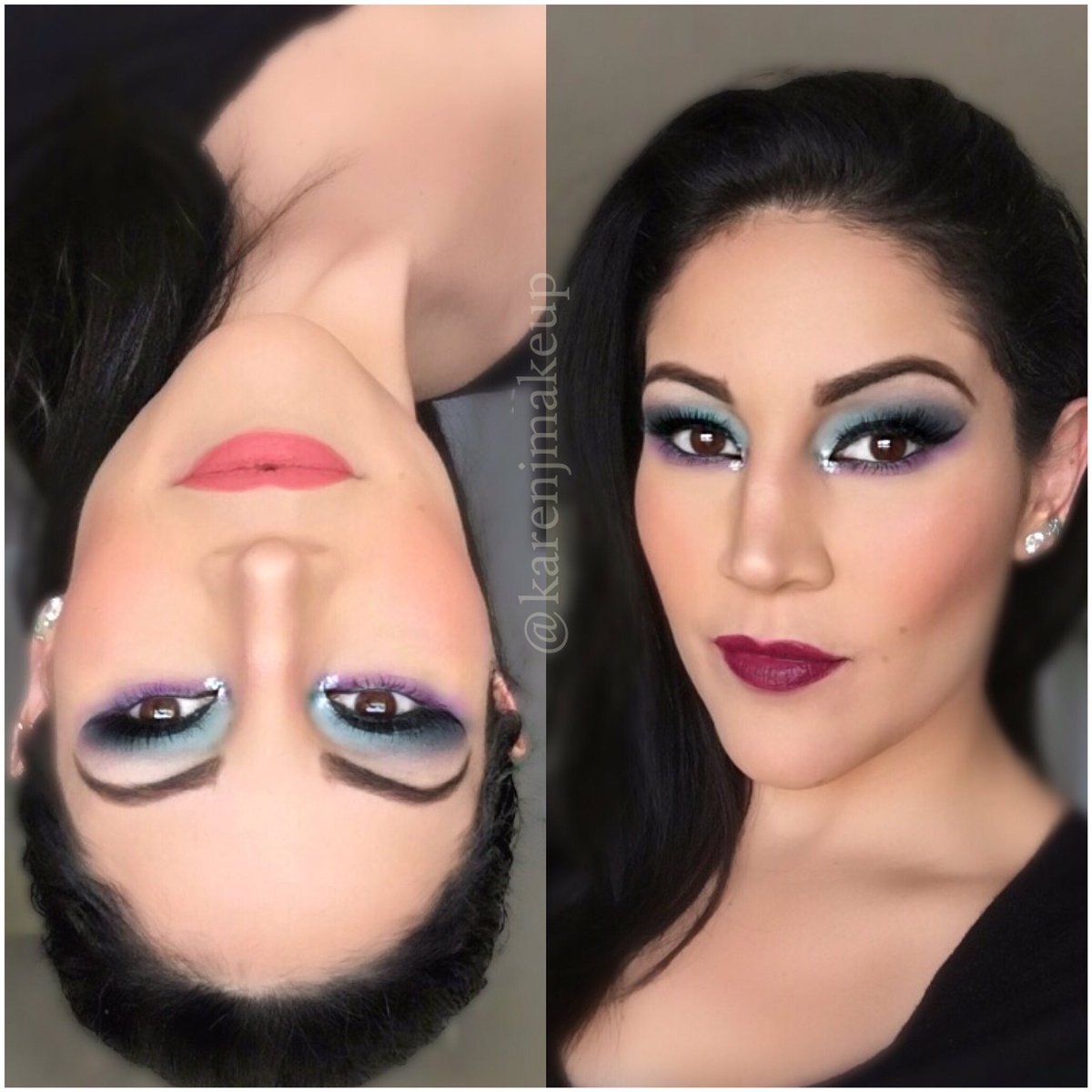 kj2907's tweet photo. Makeup en tono turquesa con morado... Detalles en Instagram @karenjmakeup #makeup #makeupaddicts https://t.co/BzMiM6RVBg
