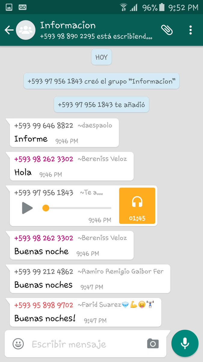 AbrahamAALH's tweet photo. Este celular esta creando grupos para desinformar a la ciudadanía x favor tomar medidas #EcuadorListoYSolidario https://t.co/0ByhryFbNN