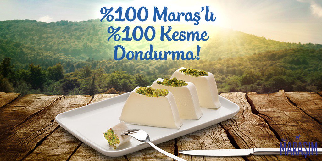 golfmarasim's tweet photo. Maraşım'ın keçi sütlü kesme dondurma lezzetini denediniz mi? https://t.co/5FNFjEFfv8