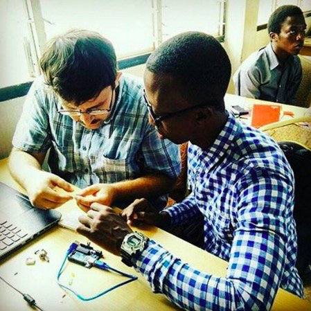 arduino's tweet image. Emmanuel from Accra (Ghana) wins Genuino #MKR1000! Win it too on #instagram blog.arduino.cc/2016/04/14/the… #ArduinoD16