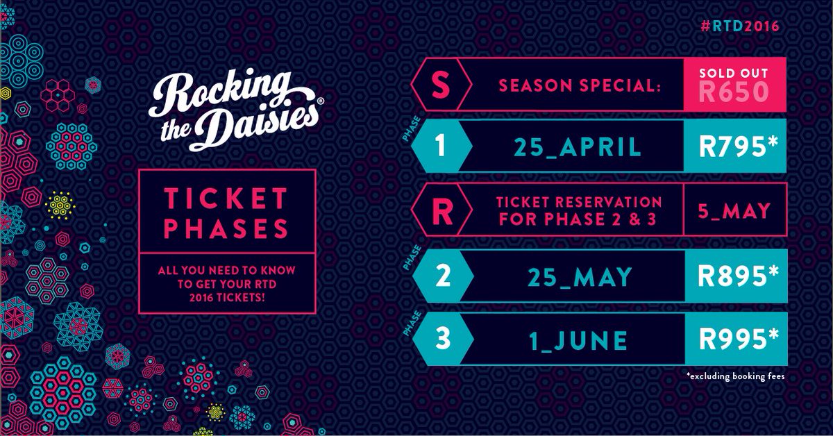 RockingTheDaisy's tweet photo. Here is the ticket phasing for #RTD2016. Visit https://t.co/mBHi6oIMKx for more info. https://t.co/YZWYsV0DfS