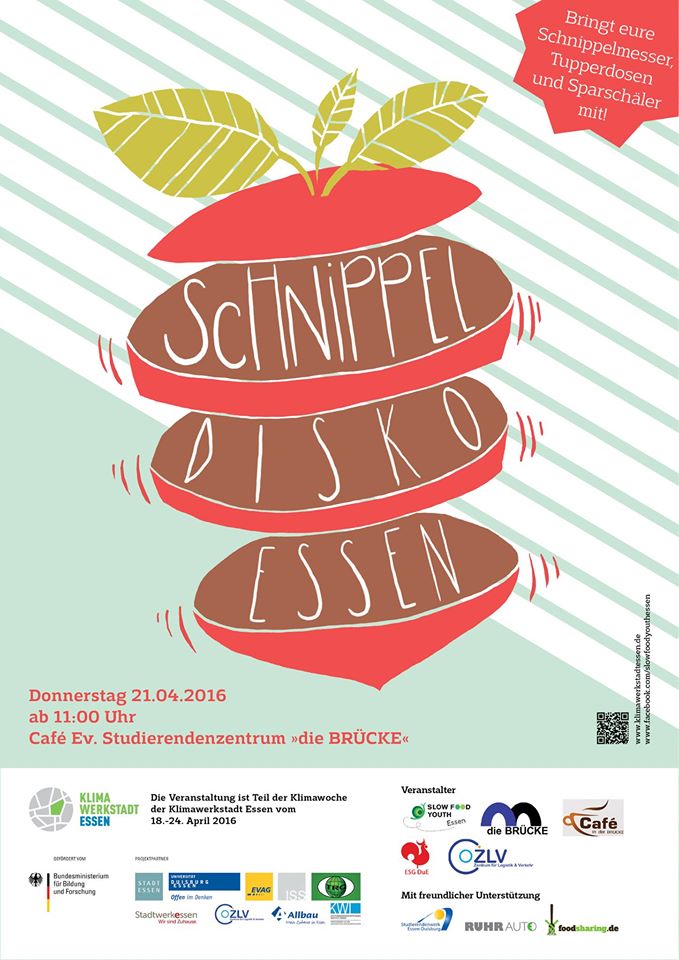 Start der Essener #Klimawoche: Ihr seid am 21.04. herzlich zur #Schnippeldisco am #CampusEssen eingeladen!