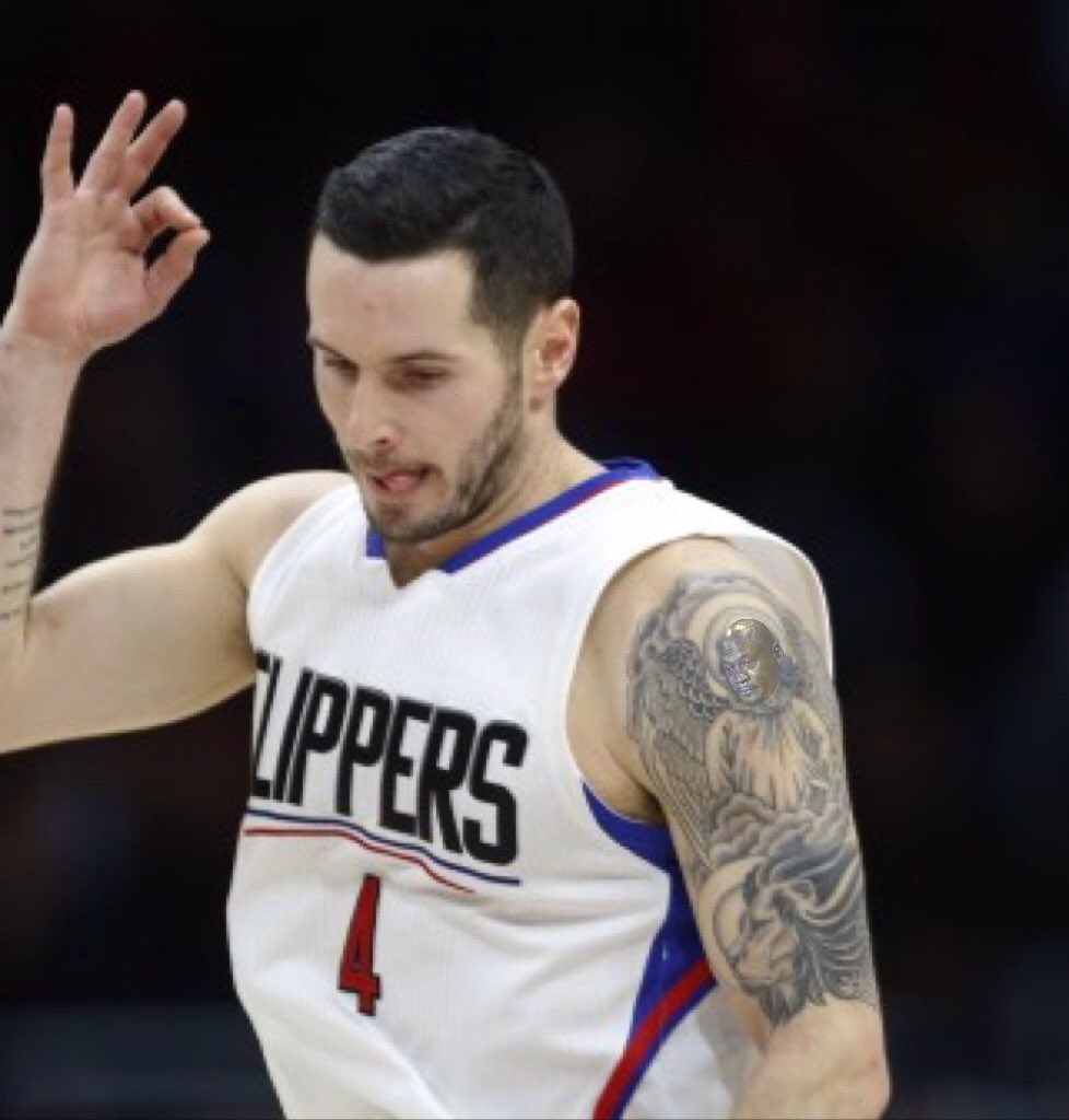 LA Clippers guard JJ Redick tattoo as he looks on during their game  News Photo  Getty Images