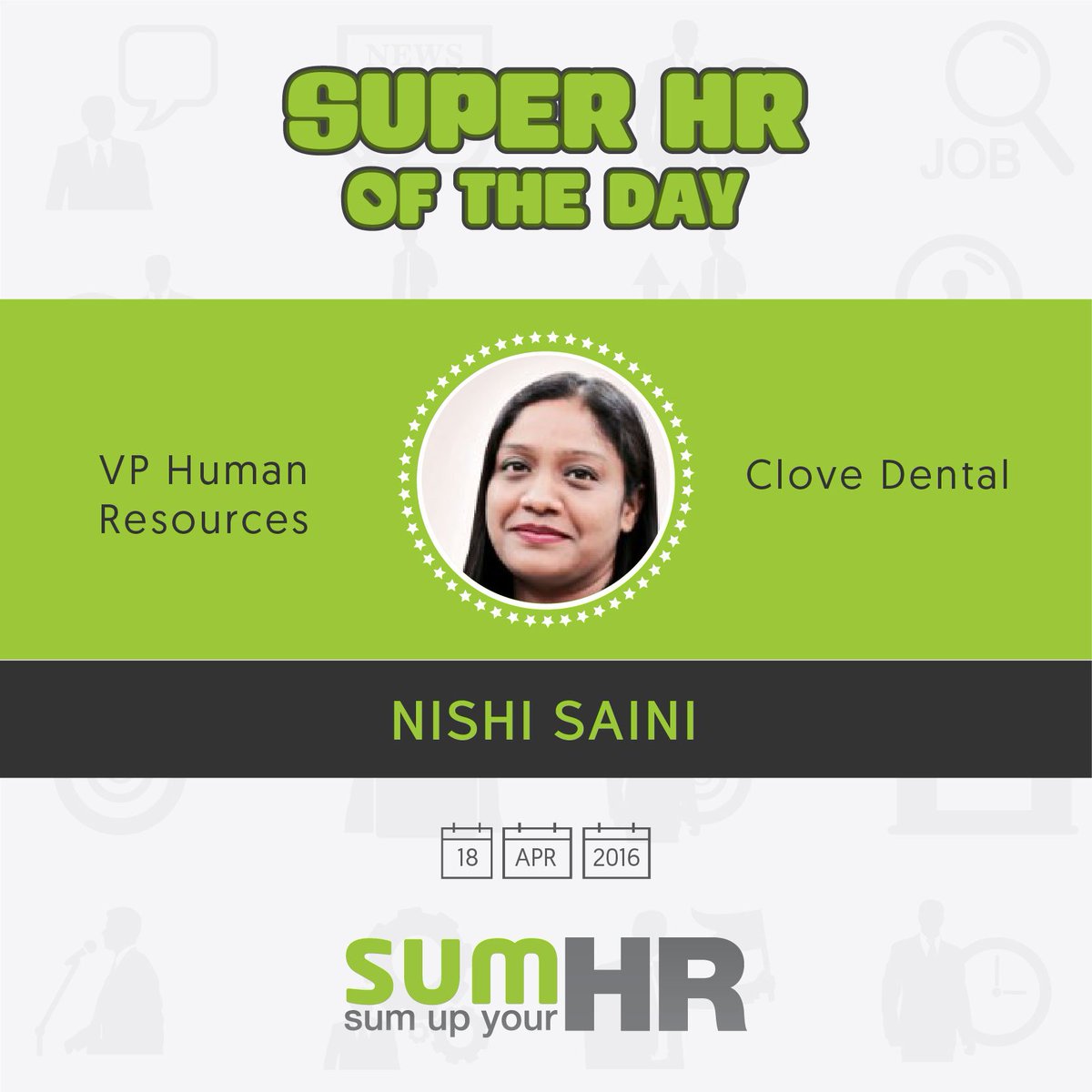 Congratulations @nishi_saini @Clove_Dental #SuperHROfTheDay #HR #Leadership #Recruitment #Management #Jobs