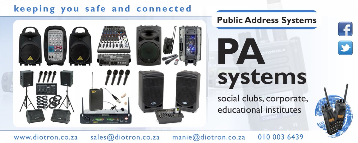 diotronelec's tweet photo. PA Systems
#DiotronElectronics #Diotron #PAsystems #PublicAddressSystems #communication #LeadingBrands #cirobertson https://t.co/ZdjowJ1LQG