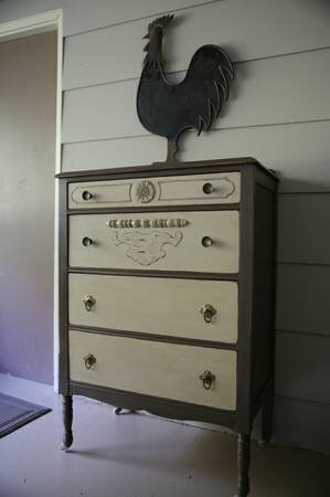 Antique 4-Drawer Tall Dresser $155 buff.ly/1Sm2ymR