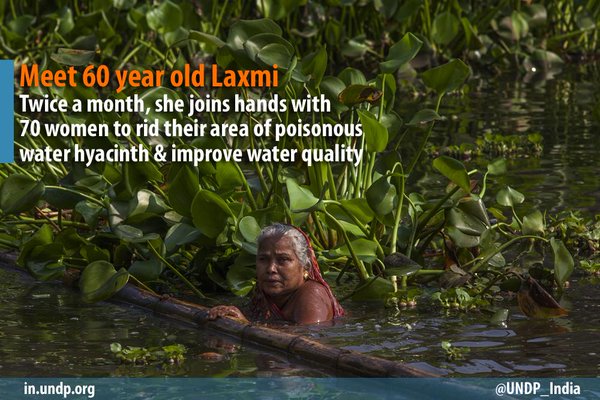 UNDP_India's tweet image. She's 60 &amp;amp; committed to improving water quality in her village in Odisha: bit.ly/1Npvzuv  #MondayMotivation