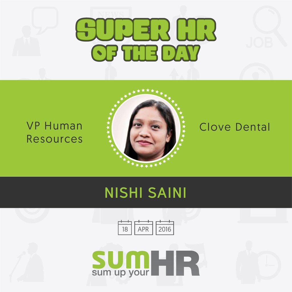 Congratulations @nishi_saini @Clove_Dental #Super#HROfTheDay #HR #Leadership #Recruitment #Management #Jobs…