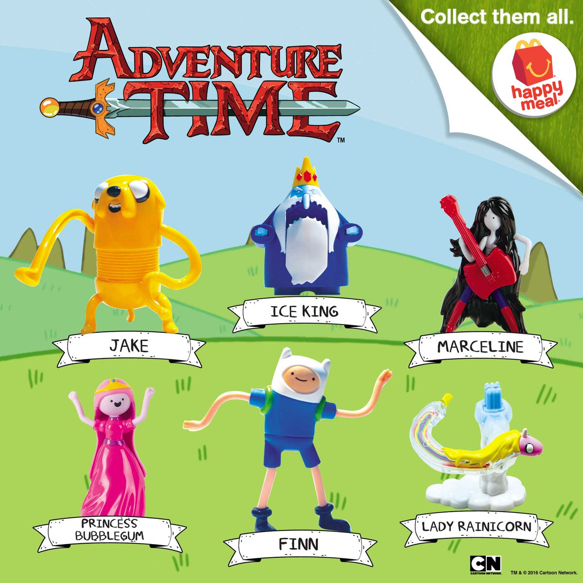 adventure time mcdonalds toys