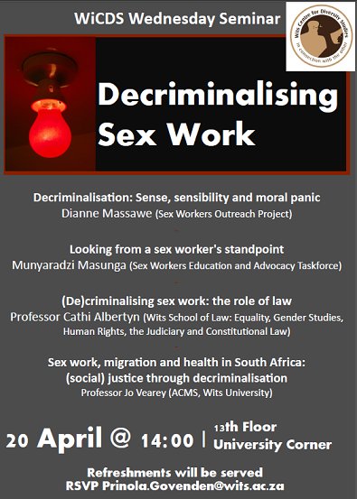 DiversityCentre's tweet image. " #Decriminalizing #sexwork " WiCDS Wednesday Seminar 20 April, 2pm.