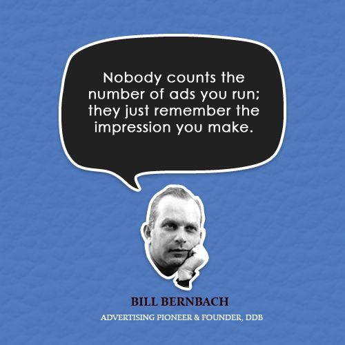 DDBSouthAfrica's tweet photo. Make a memorable impression with your ad campaigns, that’s what counts the most. #DDBQuotes https://t.co/SXnn7HH9CI