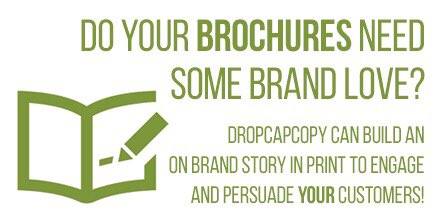 DropCapCopy's tweet photo. Freshening up your company brochure? Exciting, new words can help tell your story. #NeedCopy
https://t.co/NzduNNrbUx https://t.co/Cyj6nrvQjo