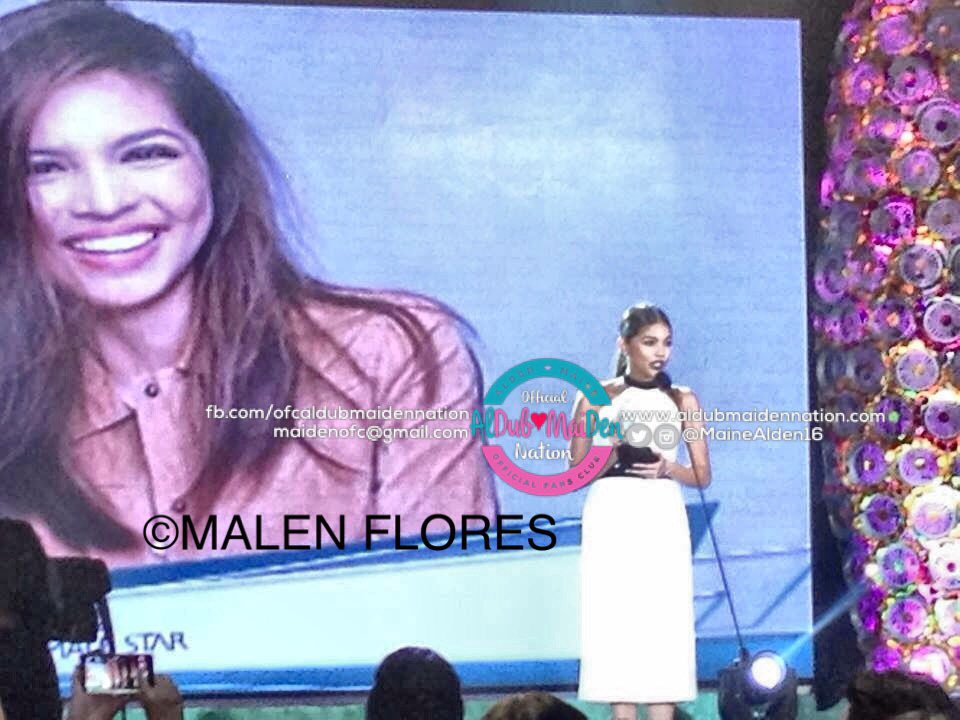 MaineAlden16's tweet photo. Last night, @aldenrichards02, @mainedcm &amp;JOWAPAO at the GMMSF Awarding. Congratulations!#ALDUBGiftOfJoy ©MALENFLORES https://t.co/rpww1ogao2
