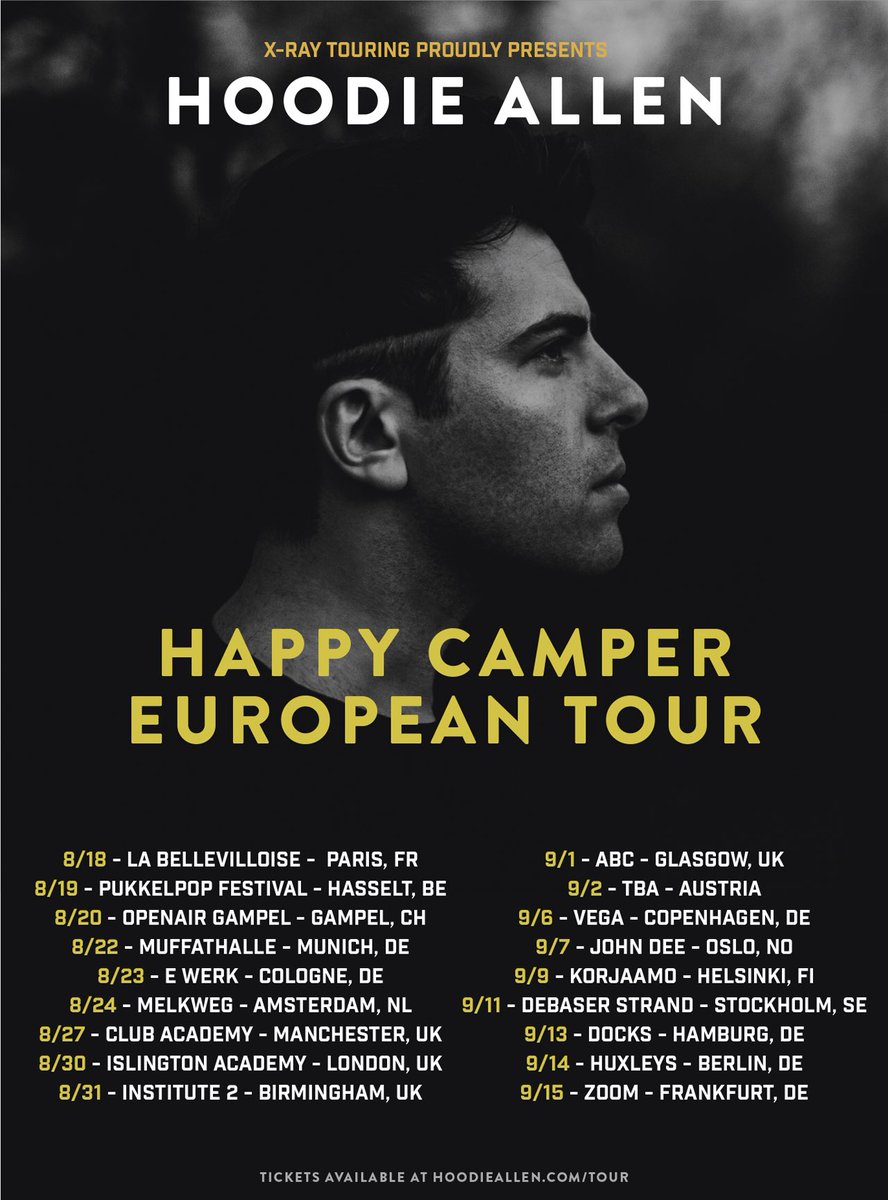 HAPPY CAMPER EUROPEAN TOUR

TICKETS ON SALE FRIDAY